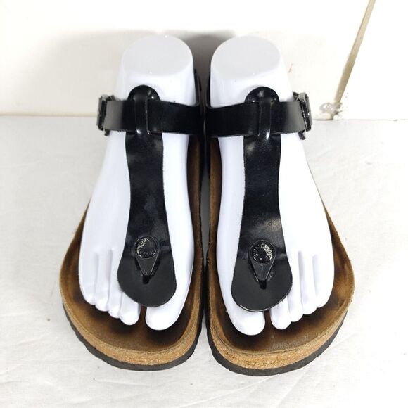 Birkenstock Women's Kairo US5 EU36 Black Birko-flor Flat Thong slingback Sandals - Picture 4 of 16